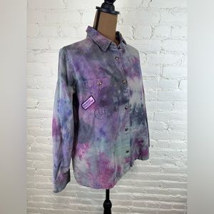 Zara Multicolor Tie-Dye Jean Jacket